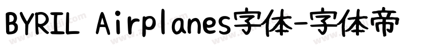 BYRIL Airplanes字体字体转换